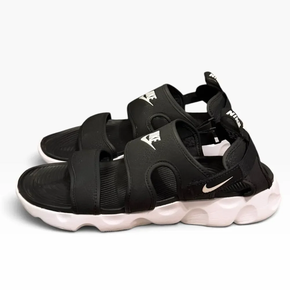 Nike Owaysis Sandals Mens 11 Black White CK9283-002 Adjustable Strap Slides
